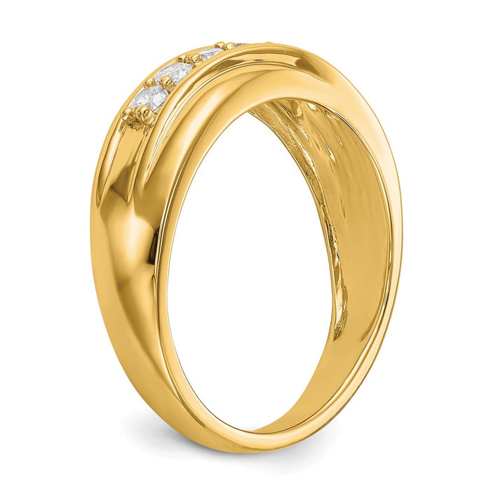 Buy Exclusive 14K Yellow Gold Men's Band Mounting for 7-Stone Setting 2.6mm-6