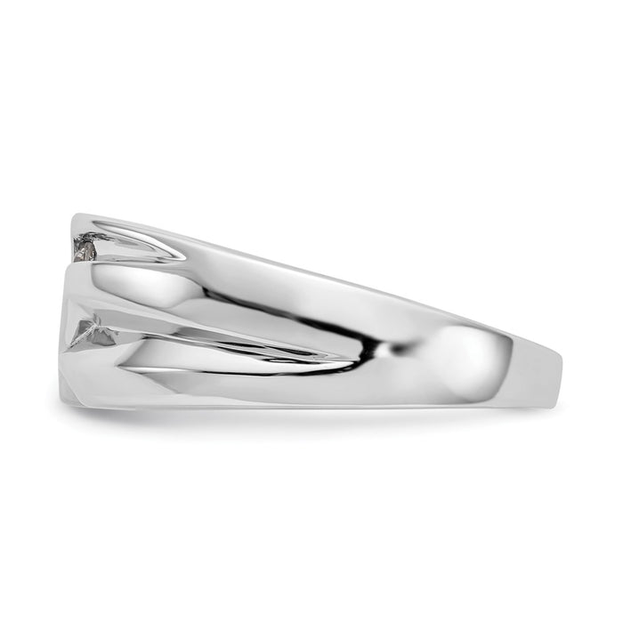 Buy Exclusive 14K White Gold Men's 3-Stone Ring Mounting - Stylish & Affordable!-3