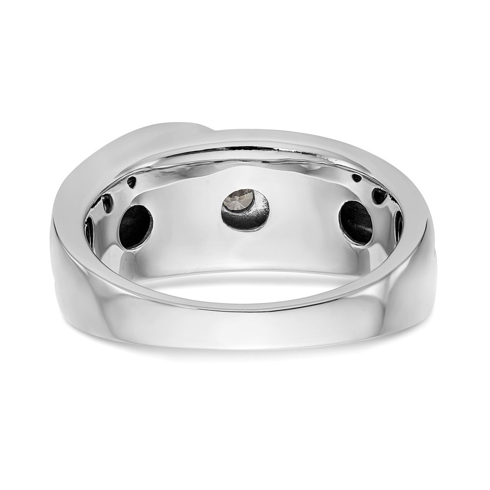 Buy Exclusive 14K White Gold Men's 3-Stone Ring Mounting - Stylish & Affordable!