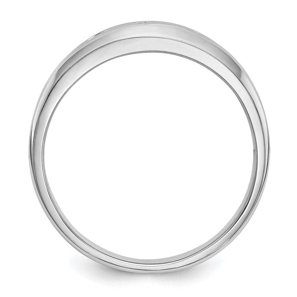 Buy Exclusive 14K White Gold Men's 3-Stone Diamond Band, 1/6 Carat Value