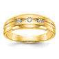 Buy Exclusive 14K Yellow Gold Men's 3-Stone Diamond Band - 1/6 Carat Value-3