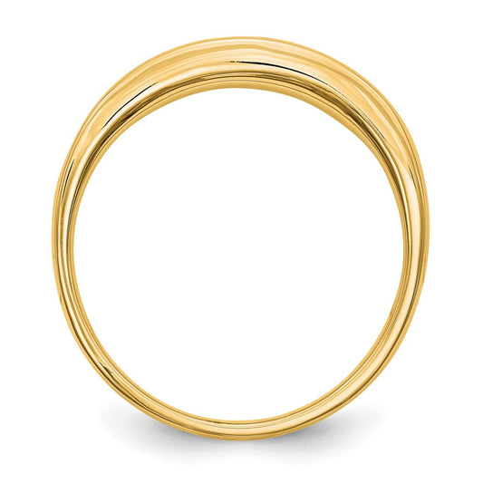 Buy Stylish 14K Yellow Gold Men's Channel Band with 1/4 Carat Diamonds