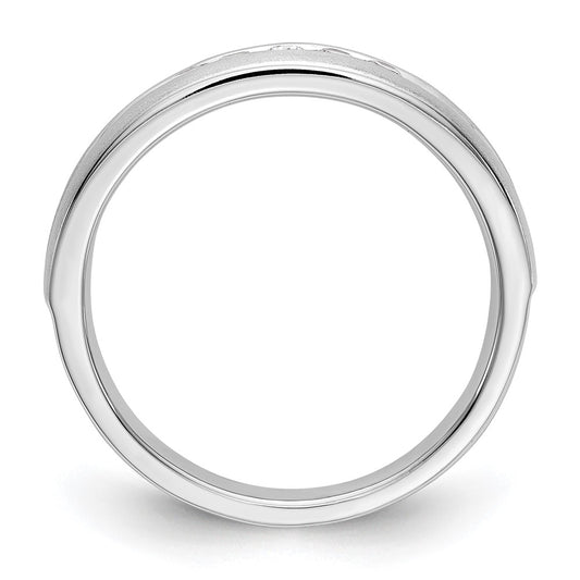 Exclusive 14K White Gold Men's Channel Band with 5-Stone 1/4 Carat Diamonds
