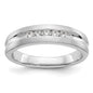 Exclusive 14K White Gold Men's Channel Band with 5-Stone 1/4 Carat Diamonds-1