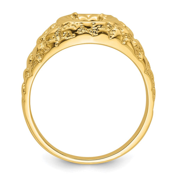 14K Men's Ring Mounting, 7/8 Carat Center Stone