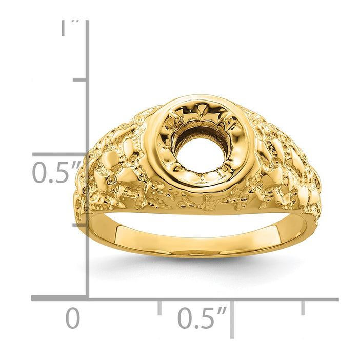 High-Quality 14K Men's Ring Mounting, 7/8 Carat Center Stone - Stylish Value-5