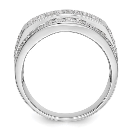 Buy Stylish 14K White Gold Men's Band with 2 Carats of Diamonds - Luxury!