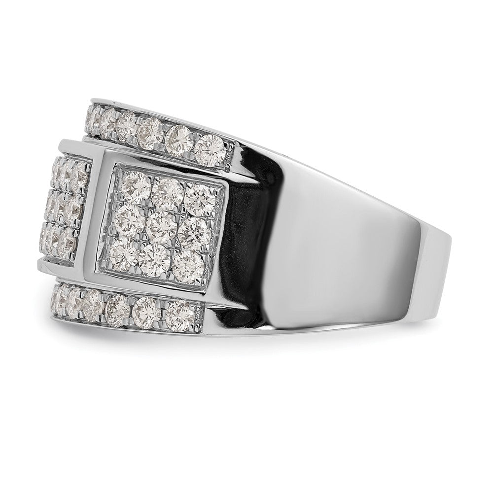 Buy Stylish 14K White Gold Men's Band with 2 Carats of Diamonds - Luxury!