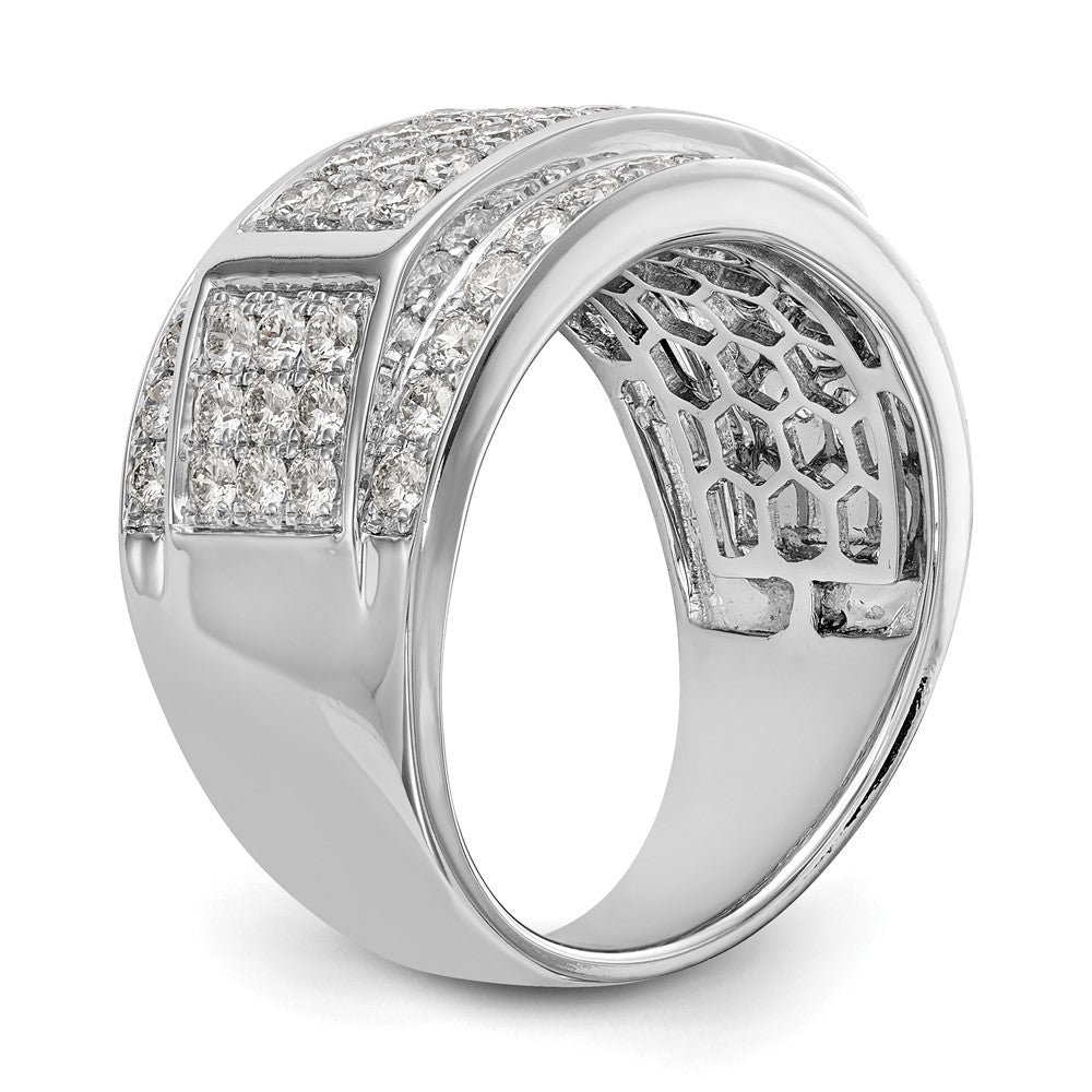Buy Stylish 14K White Gold Men's Band with 2 Carats of Diamonds - Luxury!