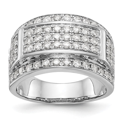 Buy Stylish 14K White Gold Men's Band with 2 Carats of Diamonds - Luxury!