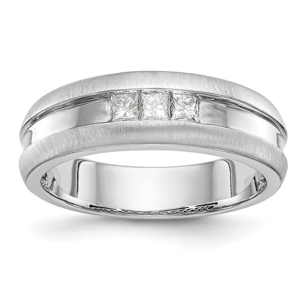 Buy Stylish Men's Channel Band in 14K White Gold & 1/3 Carat Diamonds