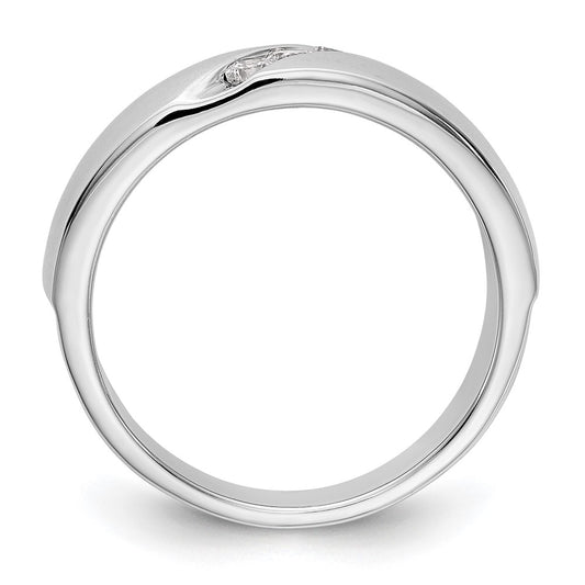 Buy 14K White Gold Men's 3-Stone Diamond Band - 1/5 Carat, Stylish Value