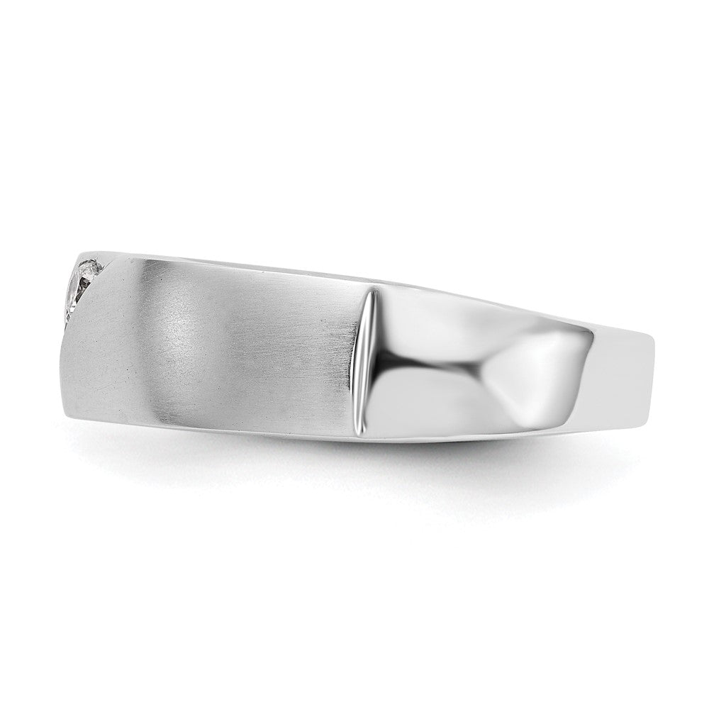 Buy 14K White Gold Men's 3-Stone Diamond Band - 1/5 Carat, Stylish Value