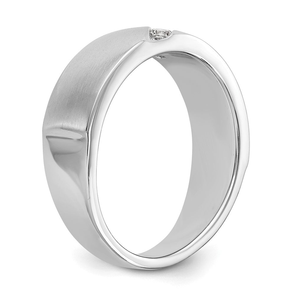 Buy 14K White Gold Men's 3-Stone Diamond Band - 1/5 Carat, Stylish Value
