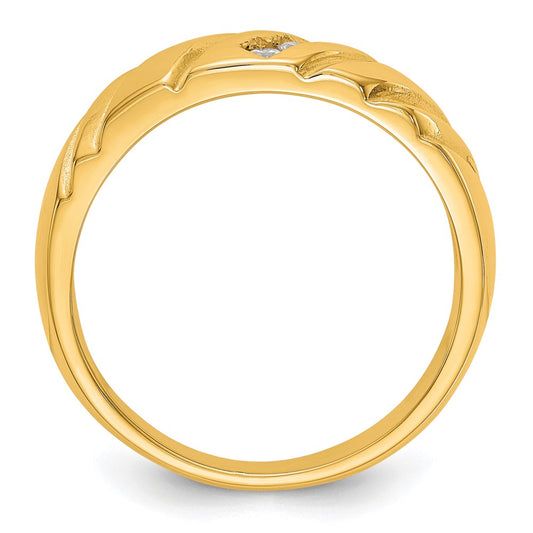 Buy Stylish 14K Gold Men's 3-Stone Diamond Band - 1/8 Carat Total Weight