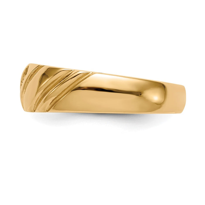 Buy Stylish 14K Gold Men's 3-Stone Diamond Band - 1/8 Carat Total Weight-3