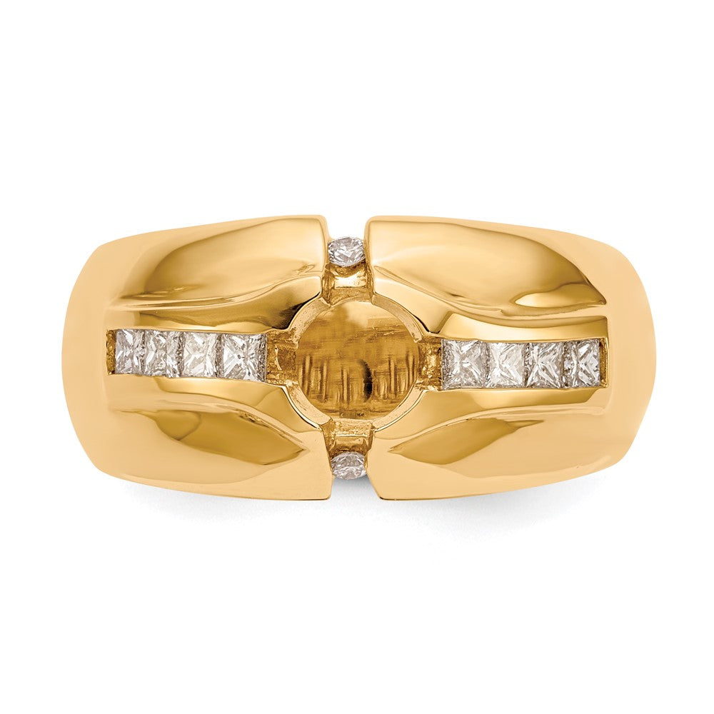 Buy 14K Gold Men's Semi-Mount Ring for 3/4 Carat Diamond - Stylish & Value!
