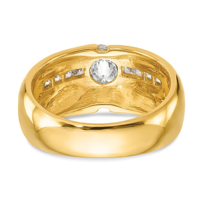 Buy 14K Gold Men's Semi-Mount Ring for 3/4 Carat Diamond - Stylish & Value!-5