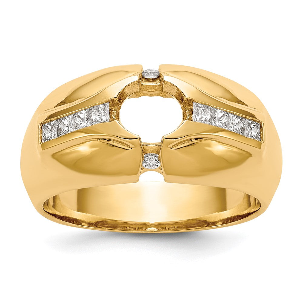 Buy 14K Gold Men's Semi-Mount Ring for 3/4 Carat Diamond - Stylish & Value!