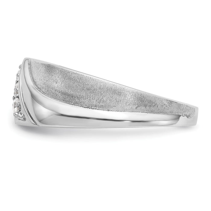 Buy Exclusive 14K White Gold Men's Band Mounting for 3-Stone Setting - Stylish!-3