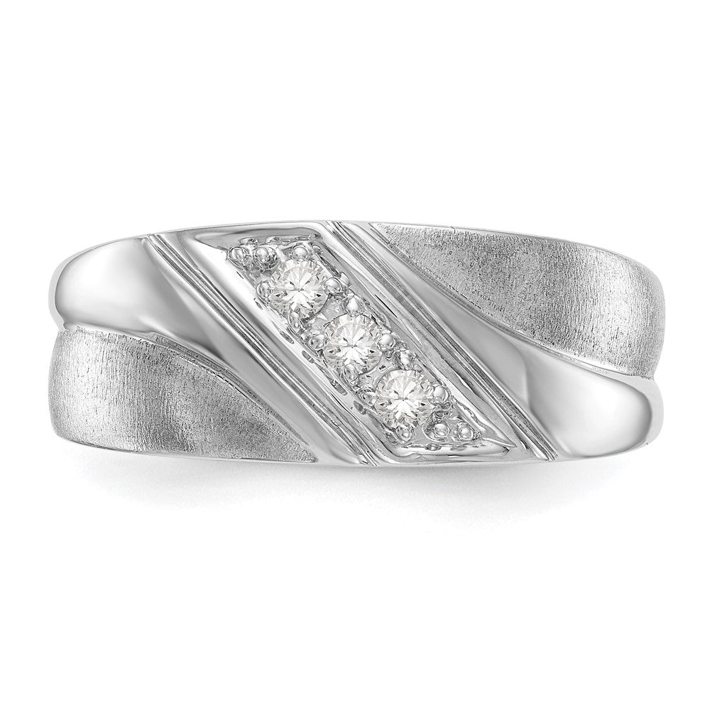 Buy Exclusive 14K White Gold Men's Band Mounting for 3-Stone Setting - Stylish!