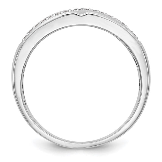 Buy Stylish Men's 14K White Gold Diamond Band - 1/10 Carat, Affordable Price
