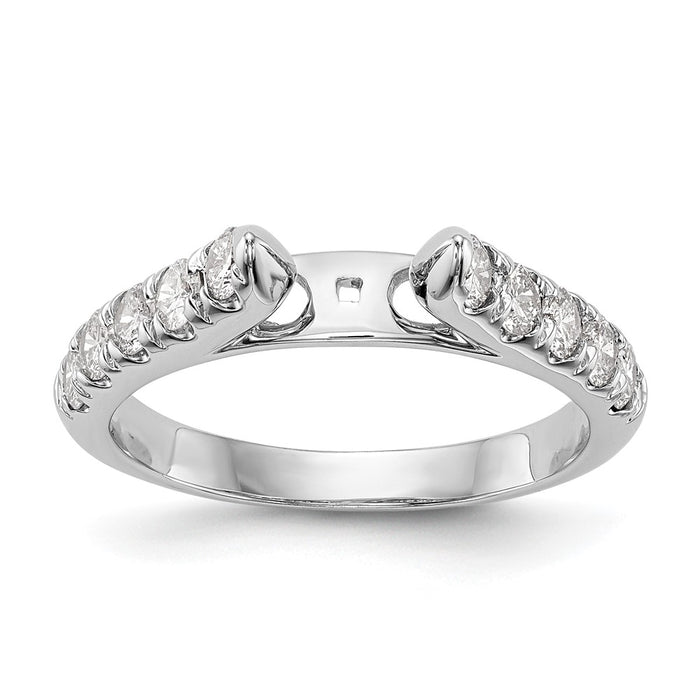 Buy 14K White Gold 1/2 Carat Diamond Semi-Mount Engagement Ring - Stylish Value!-7