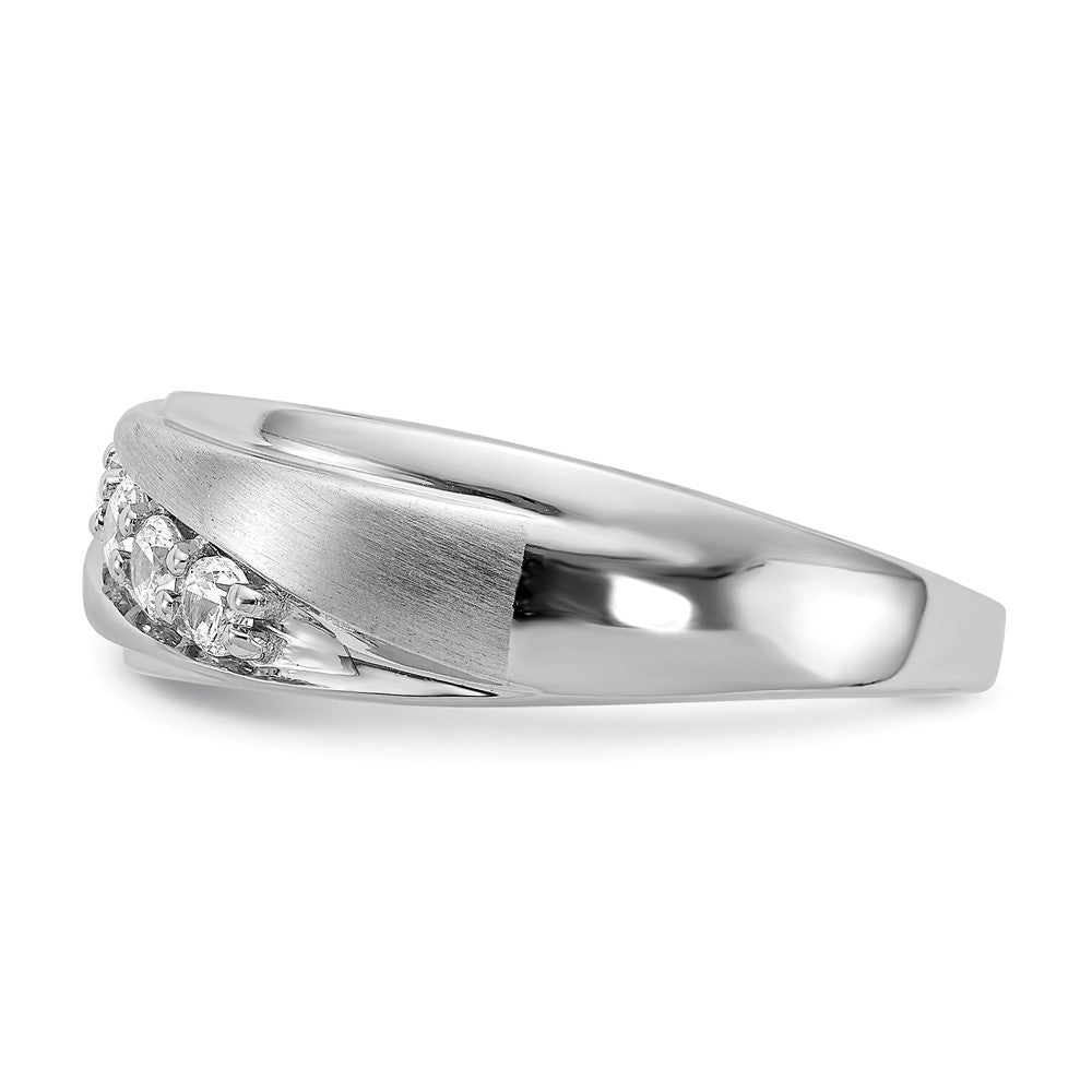 Buy Stylish 14K White Gold Men's 5-Stone Diamond Ring - 3/8 Carat Value!