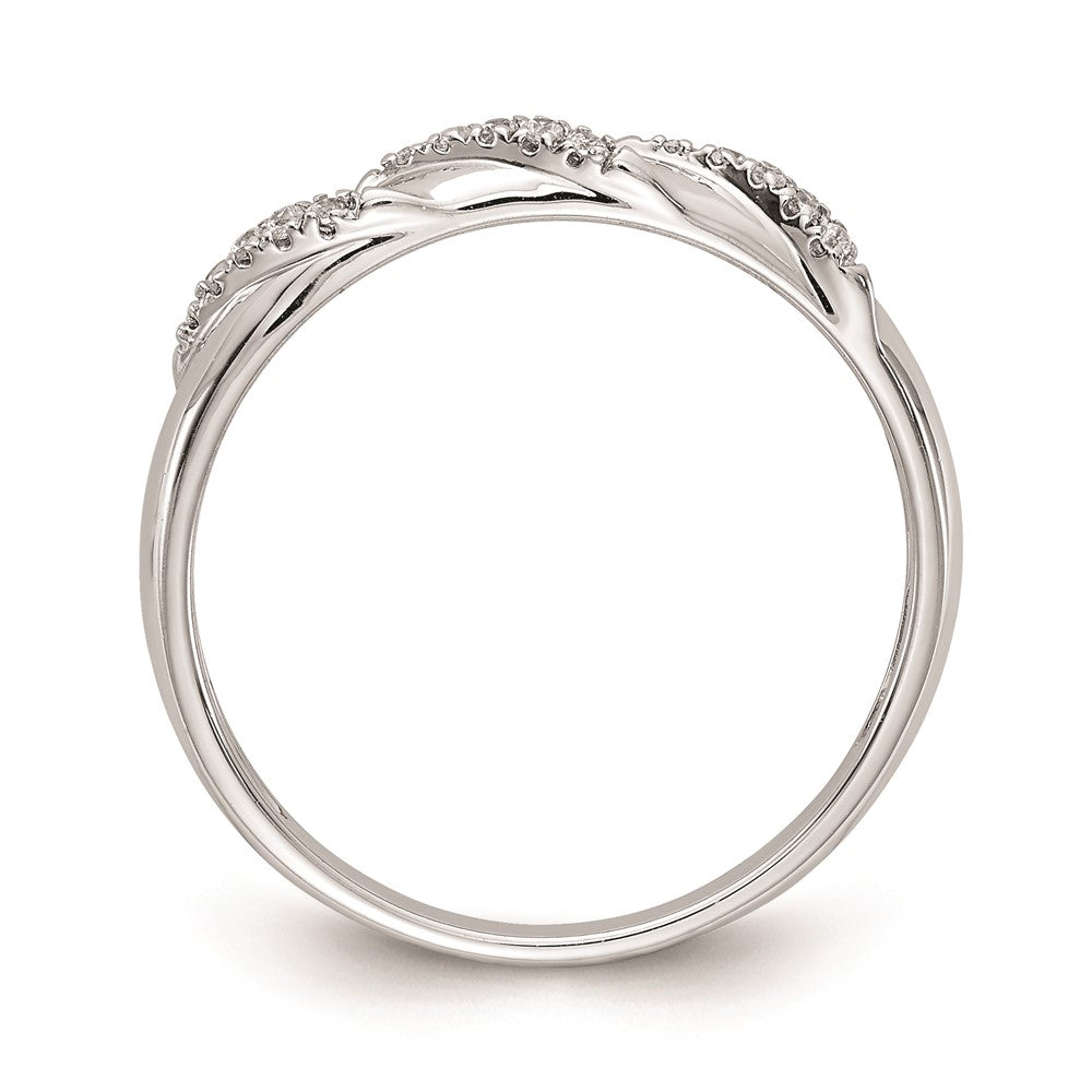 Buy Stylish 14K White Gold Diamond Trio Wedding Band - AA Quality, 1/15 Carat