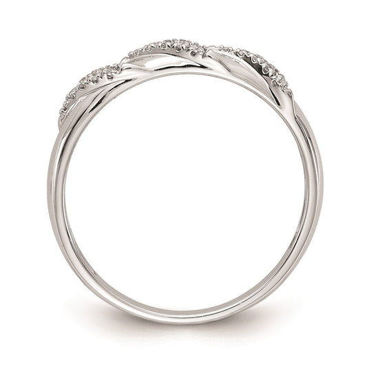 Buy Stylish 14K White Gold Diamond Trio Wedding Band - AA Quality, 1/15 Carat