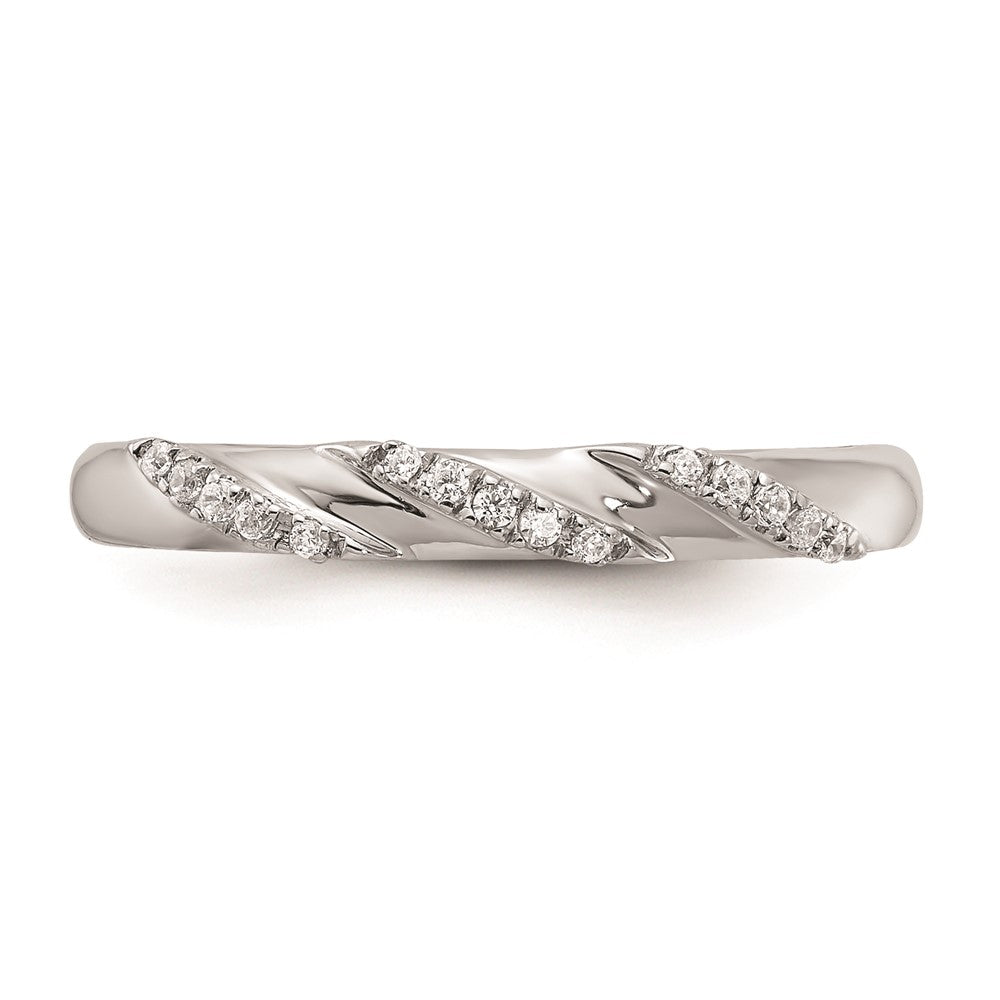 Buy Stylish 14K White Gold Diamond Trio Wedding Band - AA Quality, 1/15 Carat