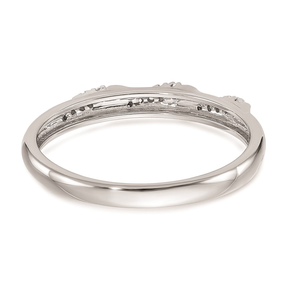 Buy Stylish 14K White Gold Diamond Trio Wedding Band - AA Quality, 1/15 Carat