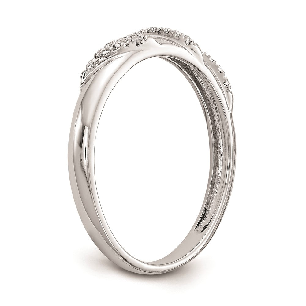 Buy Stylish 14K White Gold Diamond Trio Wedding Band - AA Quality, 1/15 Carat