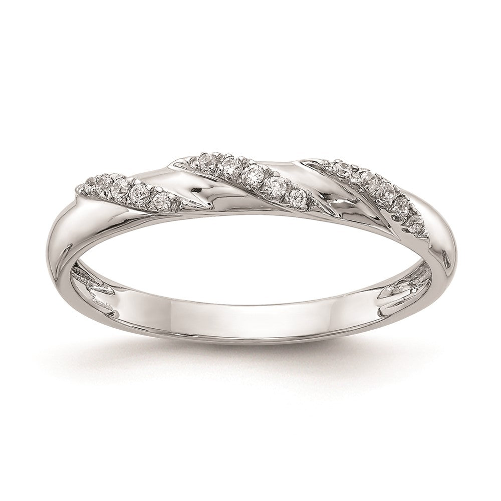 Buy Stylish 14K White Gold Diamond Trio Wedding Band - AA Quality, 1/15 Carat