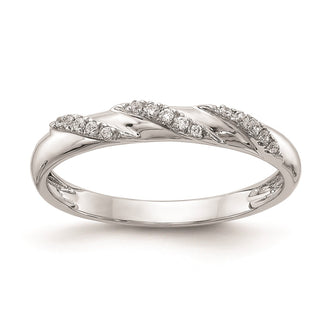 Buy Stylish 14K White Gold Diamond Trio Wedding Band - AA Quality, 1/15 Carat