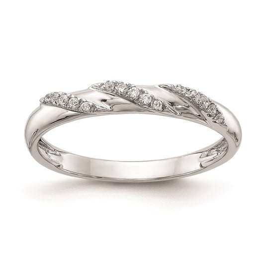 Buy Stylish 14K White Gold Diamond Trio Wedding Band - AA Quality, 1/15 Carat