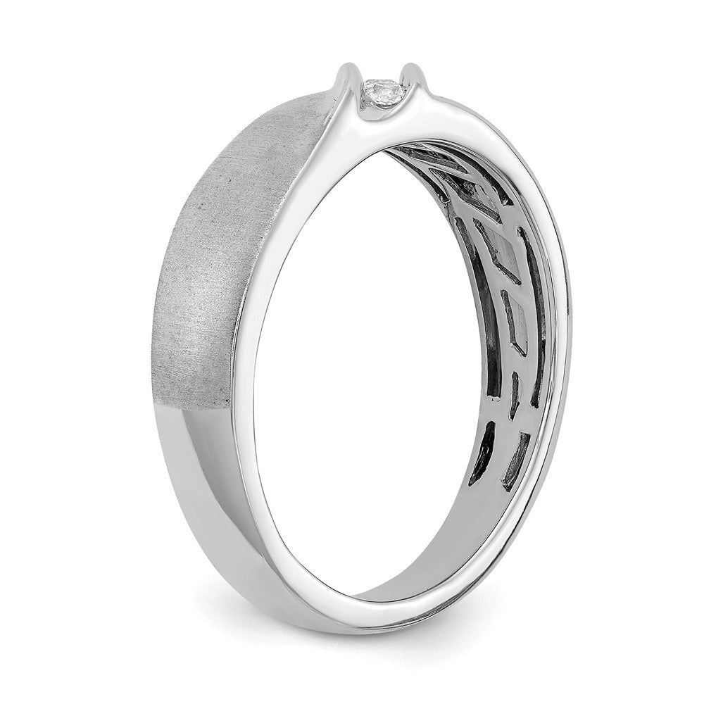 Buy Stylish Men's 14K White Gold 3-Stone Diamond Ring - 1/10 Carat Value