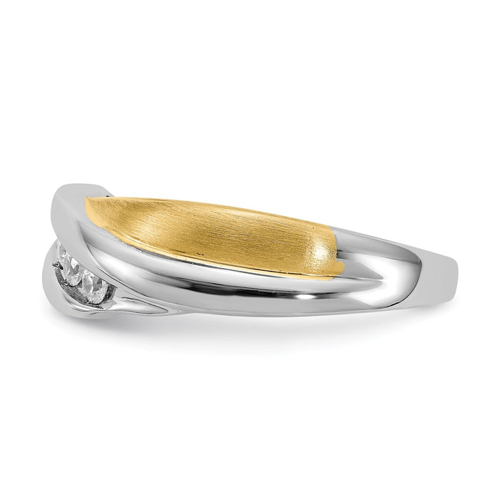 Buy Exclusive 14K Two-Tone Men's Ring with 5-Stone 1/4 Carat Diamond Accent-3