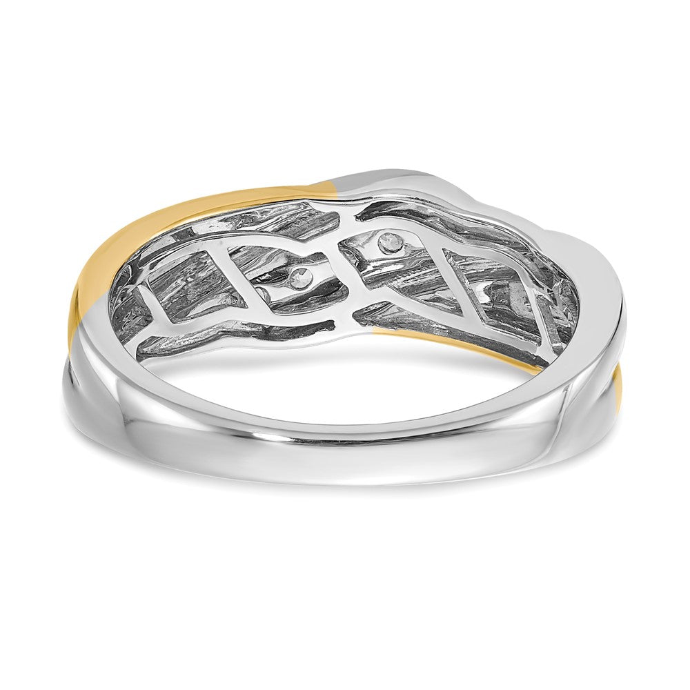 Buy Exclusive 14K Two-Tone Men's Ring with 5-Stone 1/4 Carat Diamond Accent