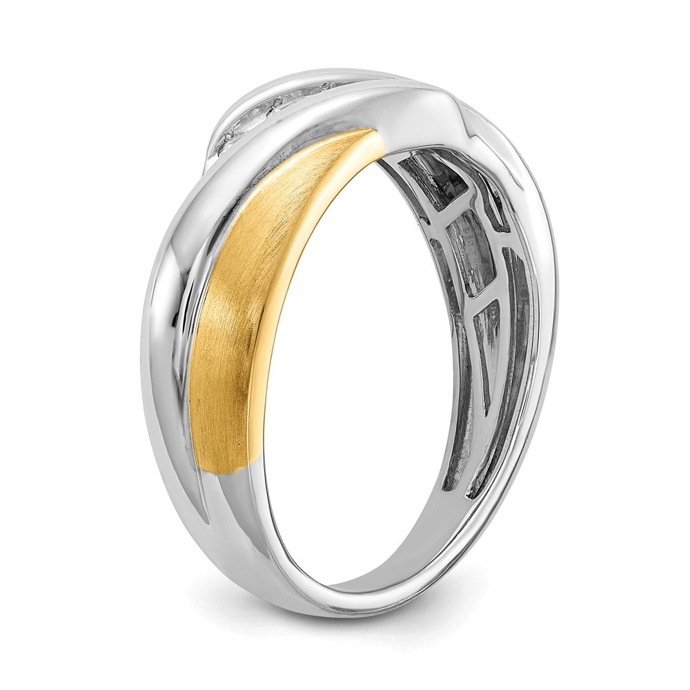 Buy Exclusive 14K Two-Tone Men's Ring with 5-Stone 1/4 Carat Diamond Accent