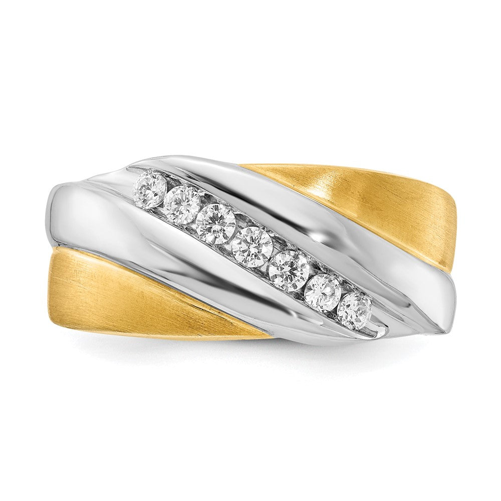Buy Exclusive 14K Two-Tone Men's Ring - 1/3 Carat Diamond Accent, Stylish Design
