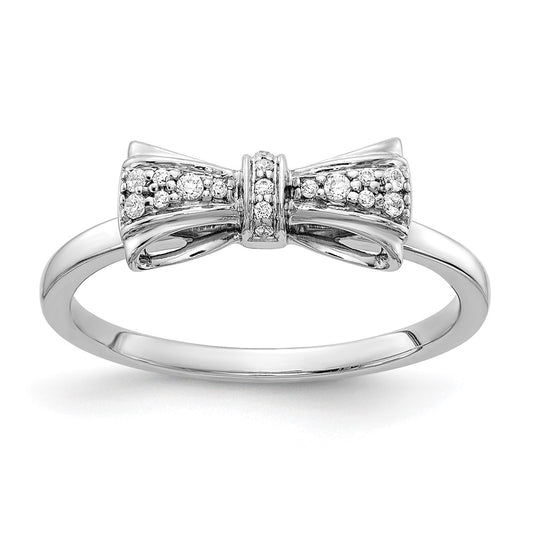 Buy Stylish 14K White Gold Diamond Bow Design Ring - Exclusive Value in Jewelry
