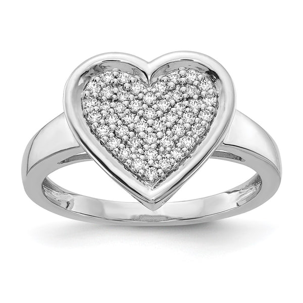 Shop Affordable 14K White Gold Fancy Heart-Shaped Diamond Ring 0.85 ct