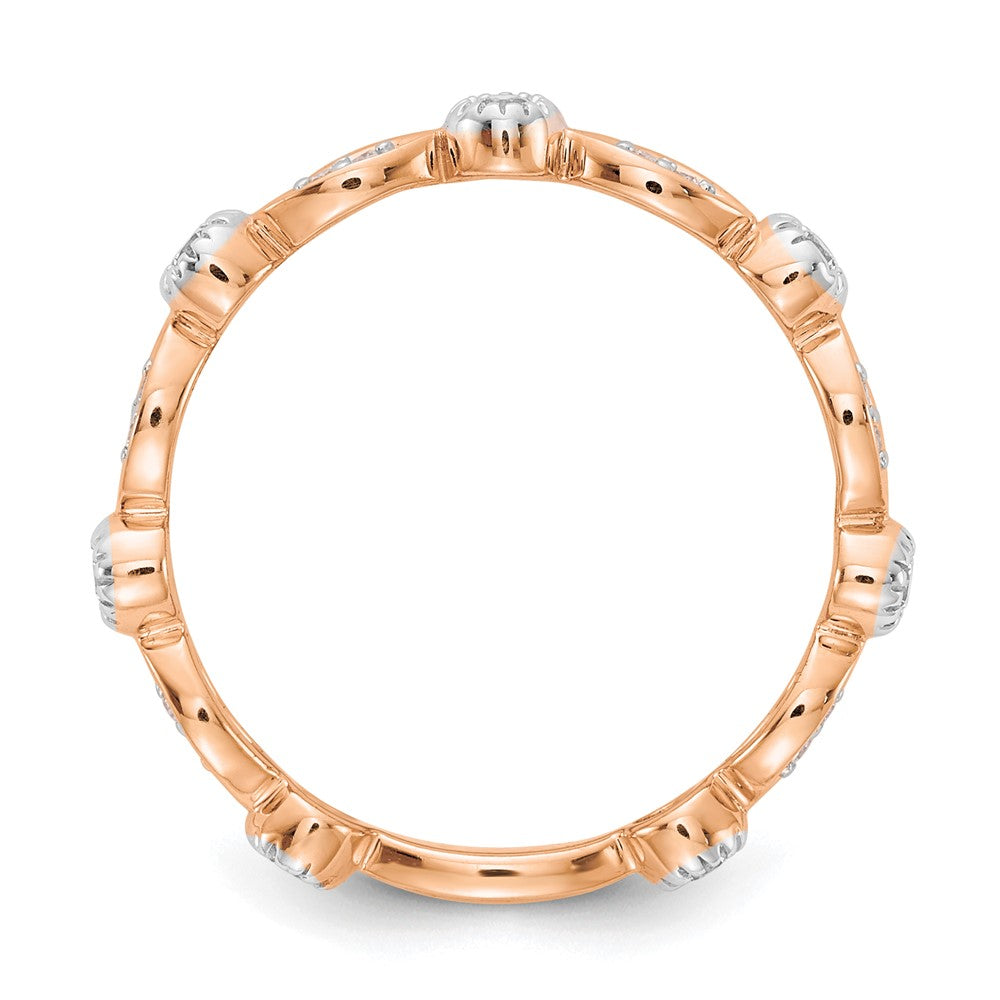 Buy Stylish 14K Rose Gold Fashion Band - 1/5 Carat Lab-Grown Diamond, VS/SI+
