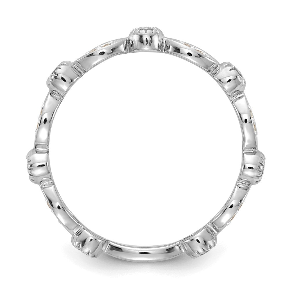 Exclusive 14K White Gold Fashion Band - 1/5 Carat Lab-Grown Diamond, Stylish Value