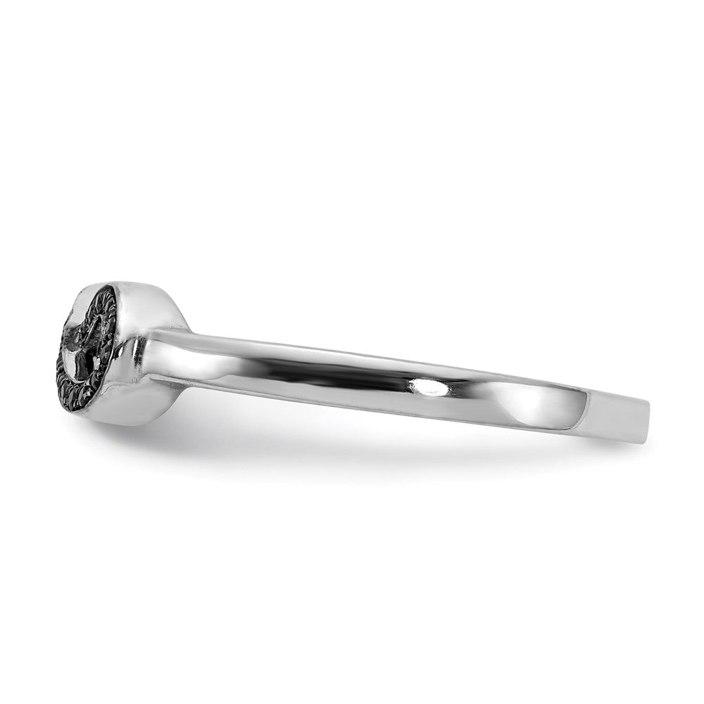 Shop Stylish 14K White Gold Infinity Ring with Black Diamonds | Luxury Value
