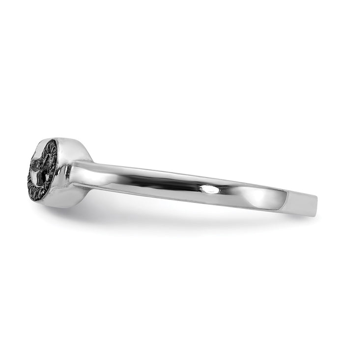 Shop Stylish 14K White Gold Infinity Ring with Black Diamonds | Luxury Value-3
