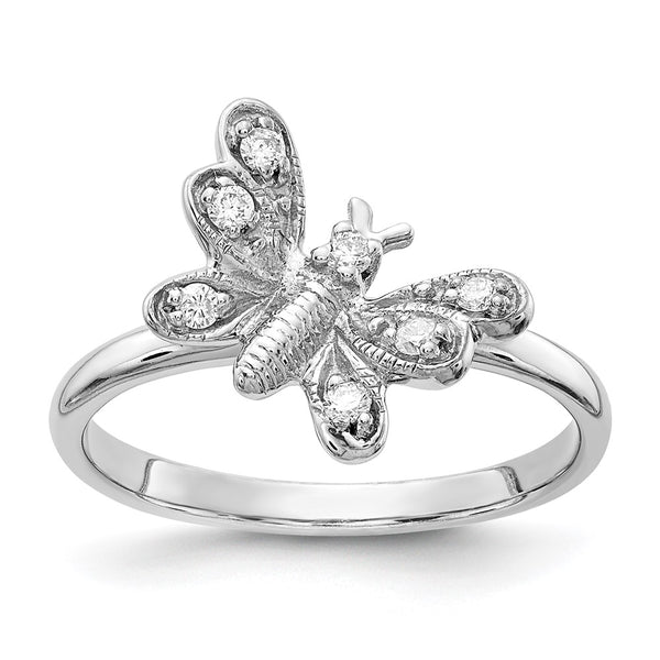 14K White Gold AA Quality Diamond Ring