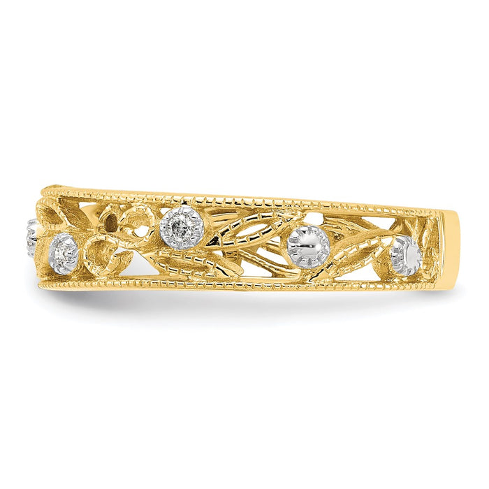Exclusive 14K Gold Floral Vine Diamond Ring - Stylish Luxury at Great Value-3