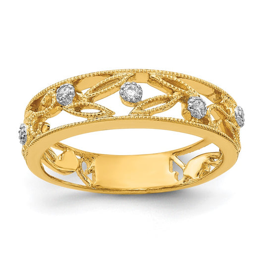 Exclusive 14K Gold Floral Vine Diamond Ring - Stylish Luxury at Great Value